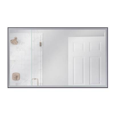 Craftmade 60" x 36" Rectangle Black Framed Front Lit LED Mirror - 3000-5000K - Defogger and Dimmer in Flat Black