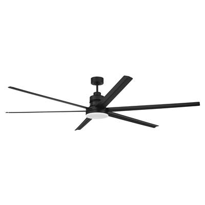 Craftmade Mondo 80" 6-Blade Ceiling Fan - Damp - Light Kit Included in Flat Black