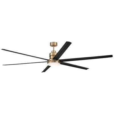 Craftmade Mondo 80'' 6-Blade Ceiling Fan - Light Kit Included in Satin Brass