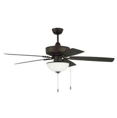 Craftmade Pro Plus 211 52" 5-Blade Ceiling Fan - Wet Location - Light Kit Included in Espresso
