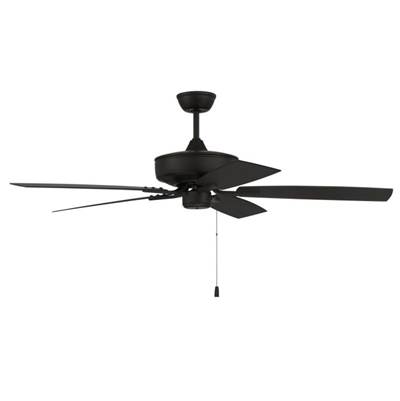 Craftmade Pro Plus 52 52" 5-Blade Ceiling Fan - Wet Location - Light Kit Optional in Flat Black