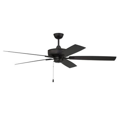 Craftmade Super Pro 60 60" 5-Blade Ceiling Fan - Wet Location - Light Kit Optional in Flat Black