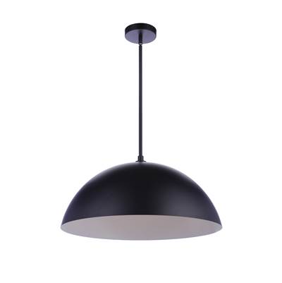 Craftmade 23.25" Sculptural Statement Dome Pendant in Flat Black