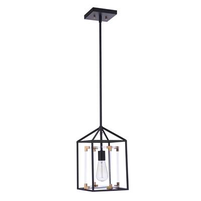 Craftmade Aaron 1-Light Acrylic Pendant in Flat Black Satin Brass