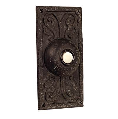 Craftmade Surface Mount Designer LED Lighted Push Button in Weathered Black