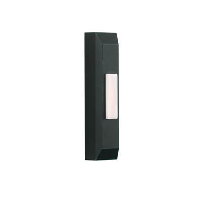 Craftmade Surface Mount LED Lighted Push Button - Thin Rectangle Profile in Flat Black