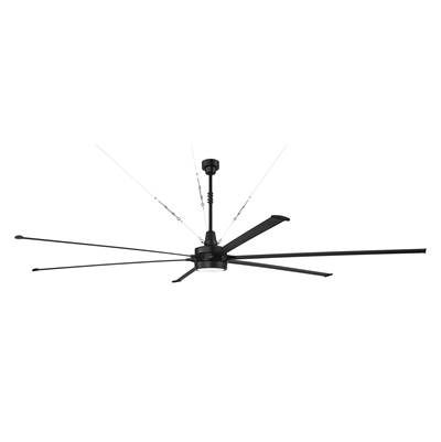 Craftmade Prost 144'' 6-Blade Indoor/Outdoor (Damp) Ceiling Fan - Light Kit Included in Flat Black