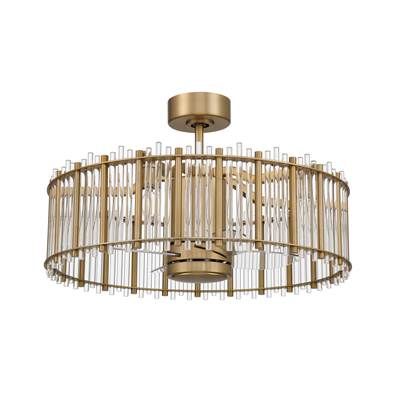 Craftmade Reveal 24'' 4-Blade Ceiling Fan - Integrated Light Kit in Satin Brass
