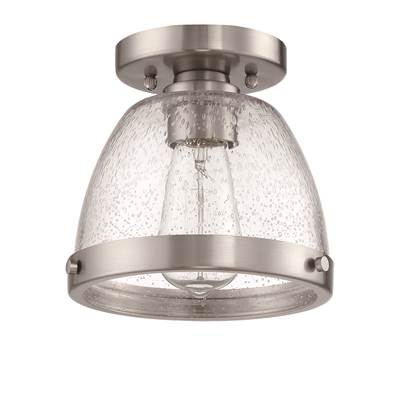 Craftmade Lodie Flush Mount Light - 1-Light - 9.5" in Brushed Polished Nickel