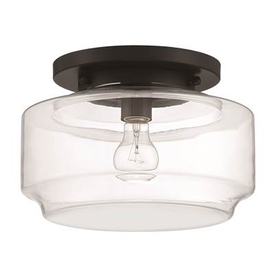 Craftmade Peri Flush Mount Light - 1-Light - 12" in Flat Black