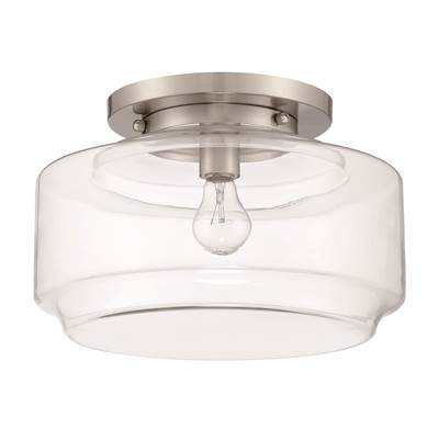 Craftmade Peri Flush Mount Light - 1-Light - 14" in Brushed Polished Nickel