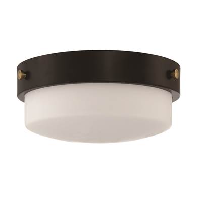Craftmade Oak Street Flush Mount Light - 2-Light - 12" in Flat Black