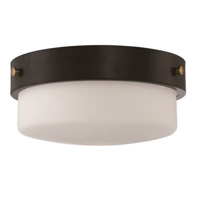 Craftmade Oak Street Flush Mount Light - 2-Light - 13" in Flat Black