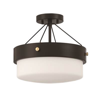Craftmade Oak Street 2 Light Convertible Semi Flush in Flat Black
