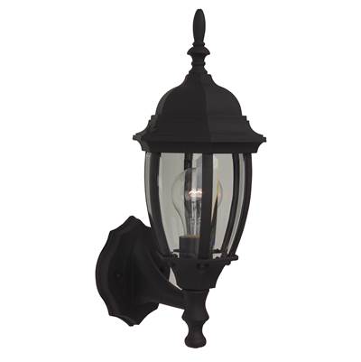 Craftmade Bent Glass Cast 1 Light Small Outdoor Wall Lantern in Textured Black