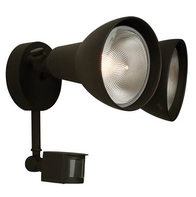 Craftmade Flood 2 Light Covered Flood - Motion Sensor in Textured Black