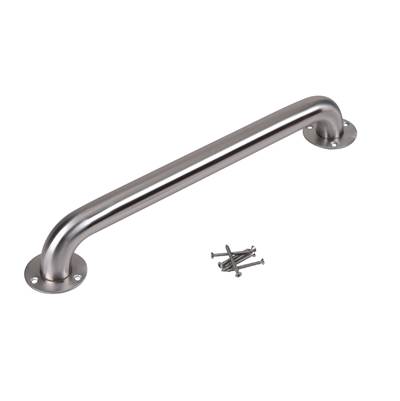 Dearborn Brass Grab Bar - 1-1/2 x 18 - Exposed Flange in Stainless Steel