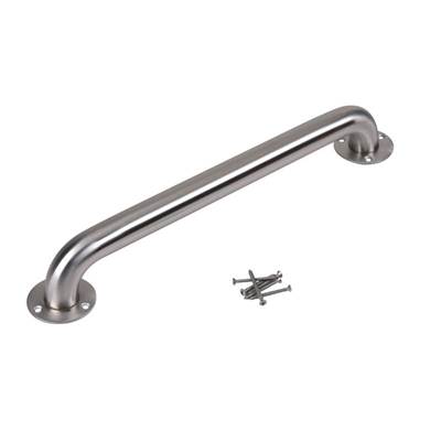 Dearborn Brass Grab Bar - 1-1/2 x 32 - Exposed Flange in Stainless Steel