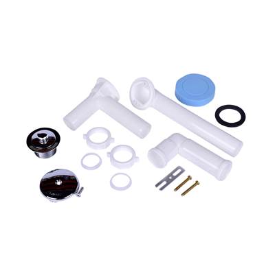 Dearborn Brass Waste and Overflow Full Kit - Tubular Uni-Lift Direct Drain in Chrome