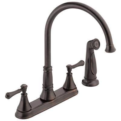 CassidyE Two Handle Kitchen Faucet with Spray