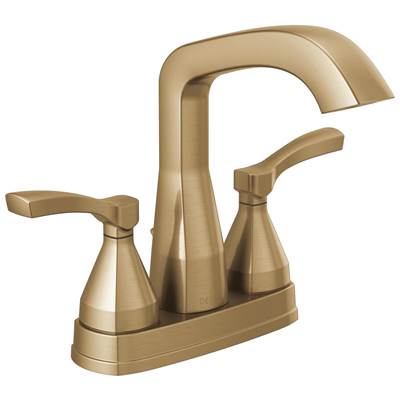 Delta Faucet Stryke Two Handle Centerset Bathroom Faucet with Pop-up Drain - Lumicoat Champagne...