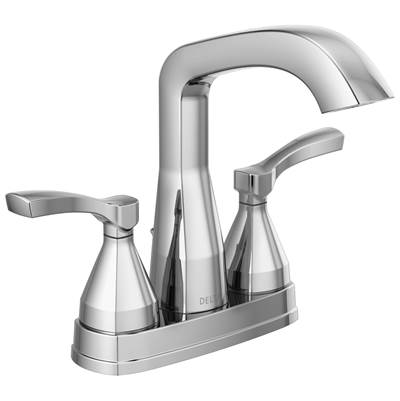 Delta Faucet Stryke Two Handle Centerset Bathroom Faucet with Pop-up Drain - Lumicoat Chrome