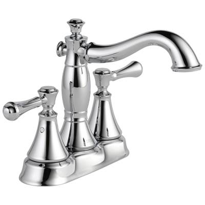 CassidyE Two Handle Centerset Bathroom Faucet - Metal Pop-Up