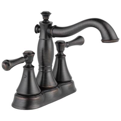 CassidyE Two Handle Centerset Bathroom Faucet - Metal Pop-Up