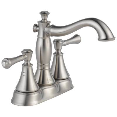 CassidyE Two Handle Centerset Bathroom Faucet - Metal Pop-Up