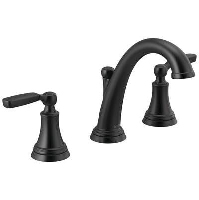 Delta Faucet WoodhurstE Two Handle Widespread Bathroom Faucet - Matte Black