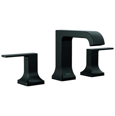Delta Faucet VelumE Two Handle Widespread Bathroom Faucet - Matte Black