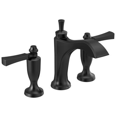 DorvalE Two Handle Widespread Bathroom Faucet - Matte Black