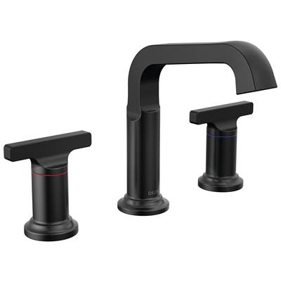 Delta Faucet Tetrae Two Handle Widespread Bathroom Faucet - Matte Black