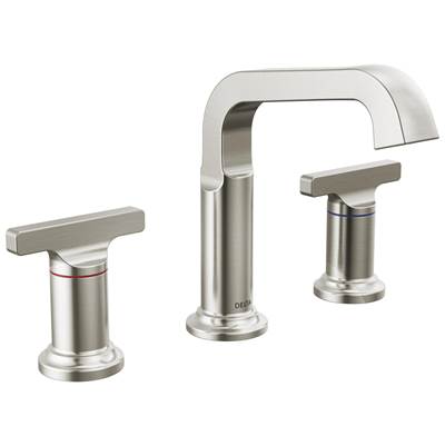 Delta Faucet Tetrae Two Handle Widespread Bathroom Faucet - Lumicoat Stainless