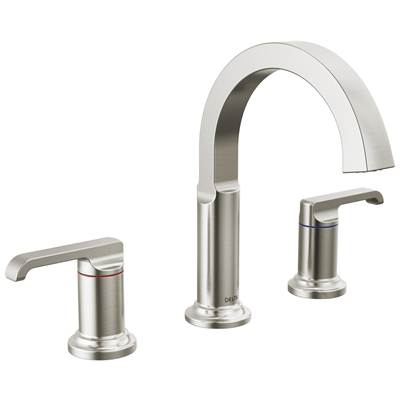 Delta Faucet Tetrae Two Handle Widespread Bathroom Faucet - Lumicoat Stainless