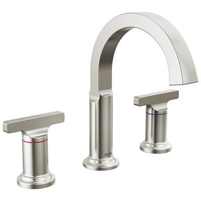 Delta Faucet Tetrae Two Handle Widespread Bathroom Faucet - Lumicoat Stainless