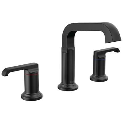 Delta Faucet Tetrae Two Handle Widespread Bathroom Faucet - Matte Black