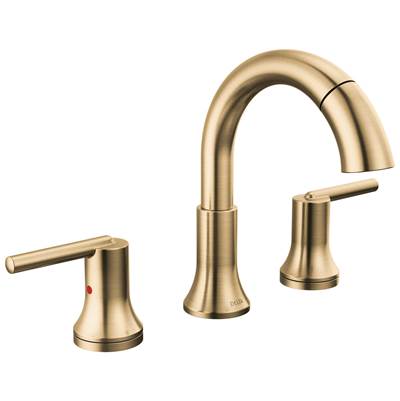 Delta Faucet Trinsic Two Handle Widespread Pull Down Bathroom Faucet - Champagne Bronze