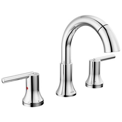 Delta Faucet Trinsic Two Handle Widespread Pull Down Bathroom Faucet - Chrome