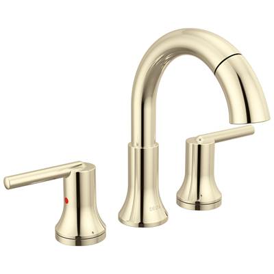Delta Faucet Trinsic Two Handle Widespread Pull Down Bathroom - Polished Nickel