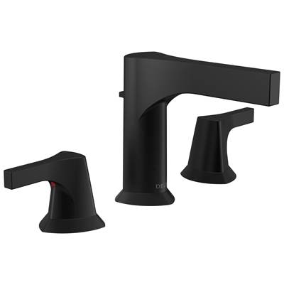 Delta Faucet Zura Two Handle Widespread Bathroom Faucet - Matte Black