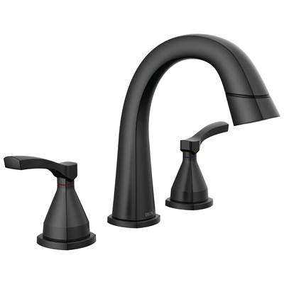 Delta Faucet Stryke Two Handle Widespread Pull Down Bathroom Faucet - - Matte Black