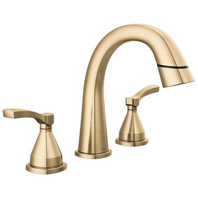 Delta Faucet Stryke Two Handle Widespread Pull Down Bathroom Faucet - Lumicoat Champagne - Bronze