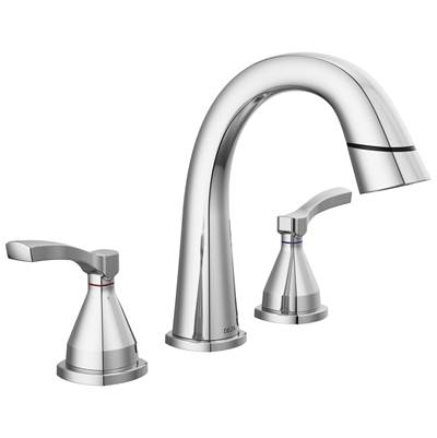 Delta Faucet Stryke Two Handle Widespread Pull Down Bathroom Faucet - Lumicoat - Chrome
