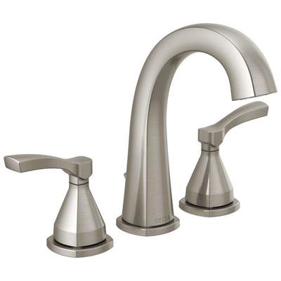Delta Faucet Stryke Two Handle Widespread Bathroom Faucet - Lumicoat - Stainless