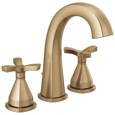 Delta Faucet Stryke Two Handle Widespread Bathroom Faucet - Lumicoat Champagne - Bronze