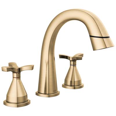 Delta Faucet Stryke Two Handle Widespread Pull Down Bathroom Faucet - Lumicoat Champagne - Bronze