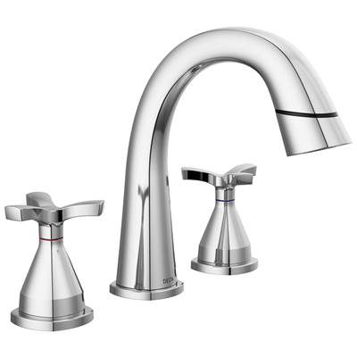 Delta Faucet Stryke Two Handle Widespread Pull Down Bathroom Faucet - Lumicoat - Chrome