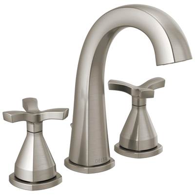 Delta Faucet Stryke Two Handle Widespread Bathroom Faucet - Lumicoat - Stainless