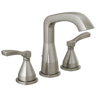 Delta Faucet Stryke Two Handle Widespread Bathroom Faucet With Pop-up Drain - Lumicoat - Stainless